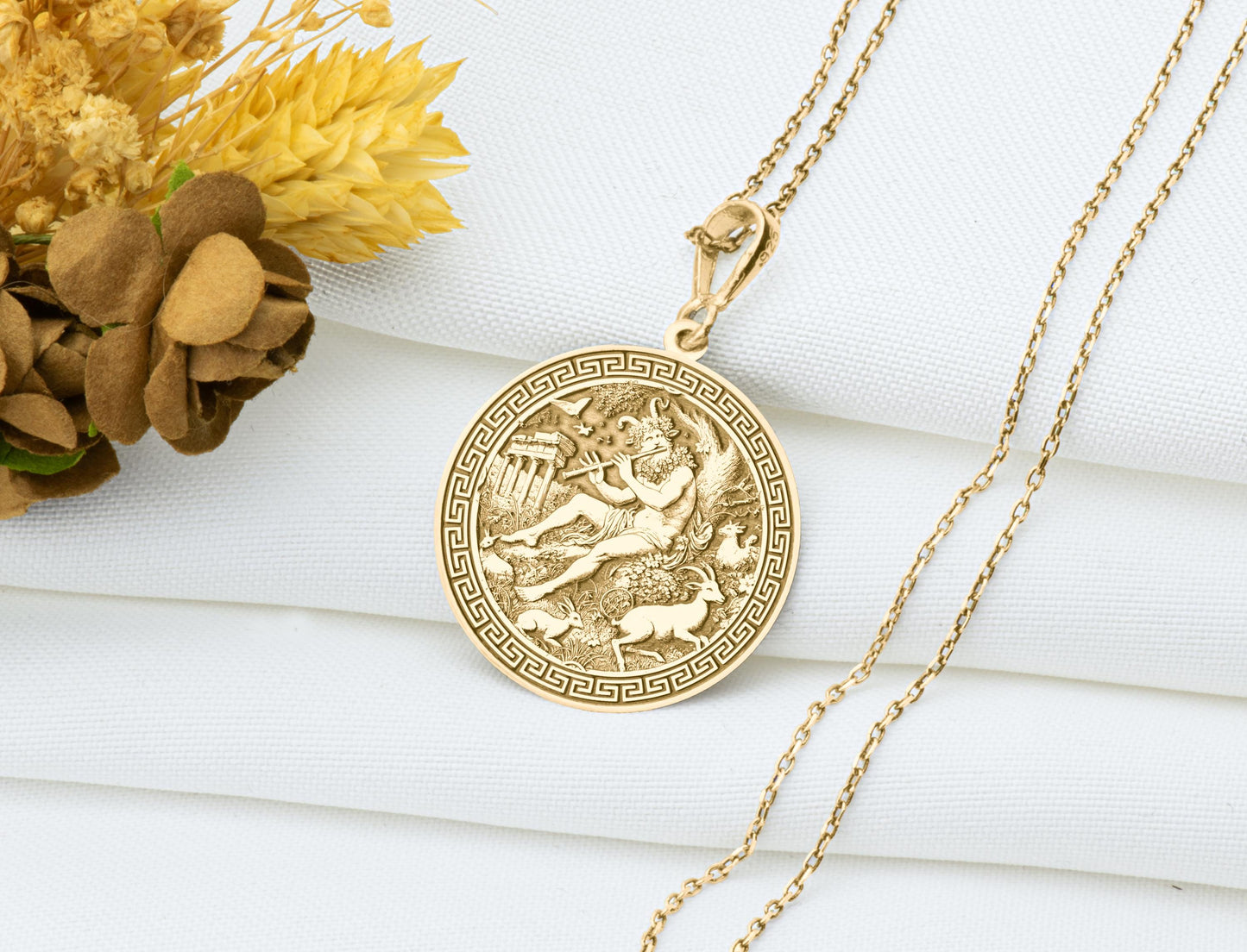 Faunus Pendant: Roman Forest God Necklace, Sacred Nature Charm, Wild Spirit Talisman