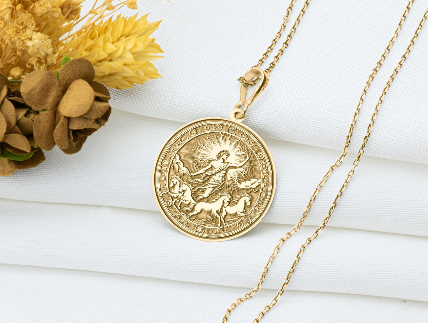 Sol Pendant: Roman Sun God Necklace, Sacred Light Charm, Ancient Solar Power Talisman