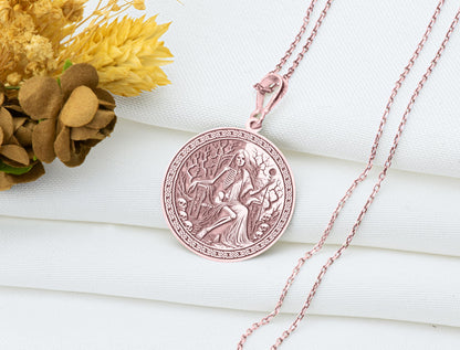 Hel Pendant: Norse Underworld Goddess Necklace, Sacred Duality Charm, Ancient Shadow Talisman