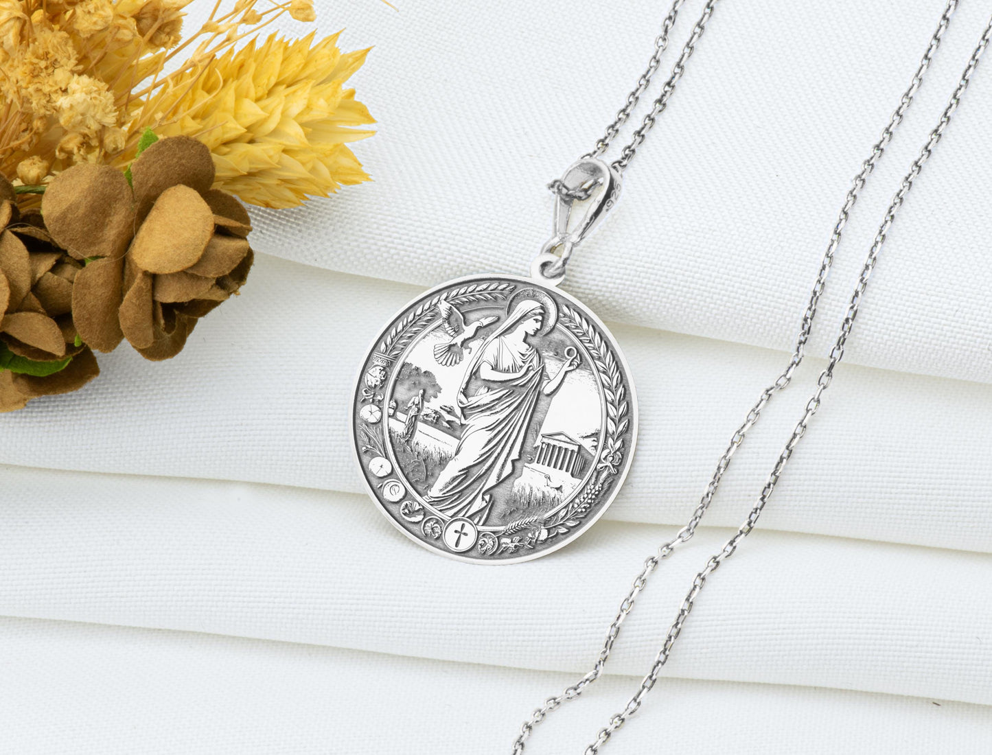 Fides Pendant: Roman Goddess of Trust Necklace, Sacred Loyalty Charm, Ancient Oath Talisman