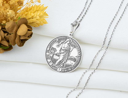 Fides Pendant: Roman Goddess of Trust Necklace, Sacred Loyalty Charm, Ancient Oath Talisman