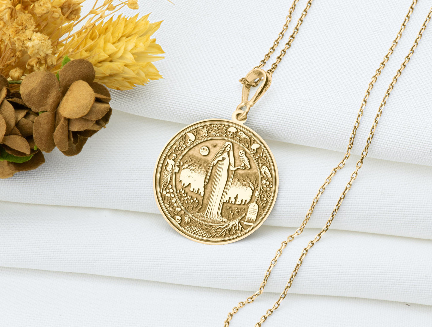 Mana Genita Pendant: Roman Birth Goddess Necklace, Sacred Life Origin Charm