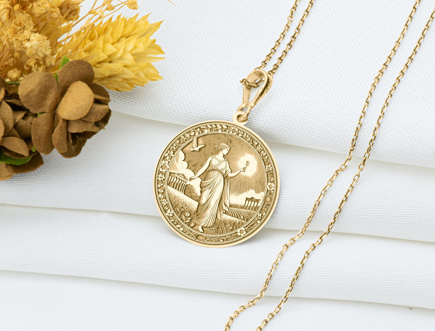 Spes Pendant: Roman Hope Goddess Necklace, Sacred Future Charm