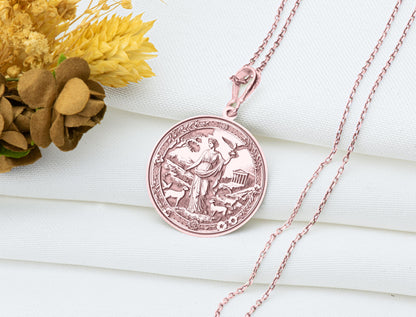 Pax Pendant: Roman Peace Goddess Necklace, Sacred Harmony Charm
