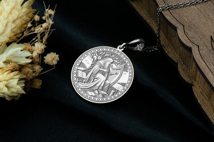 Bragi Pendant: Norse God of Poetry Necklace, Sacred Inspiration Charm