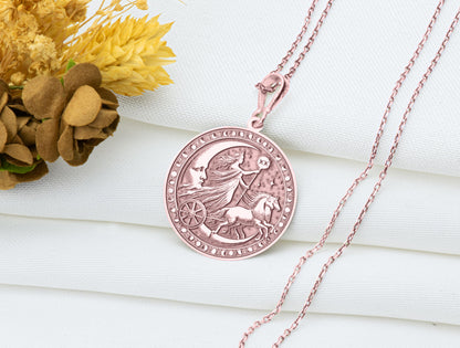 Luna Pendant: Roman Moon Goddess Necklace, Sacred Night Charm, Ancient Lunar Talisman, Celestial Amulet