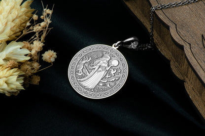 Sjöfn Pendant: Norse Love Goddess Necklace, Sacred Heart Charm, Ancient Harmony Talisman