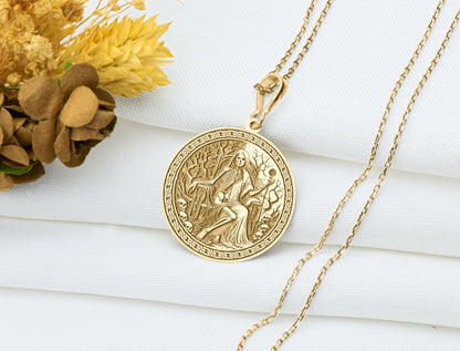 Hel Pendant: Norse Underworld Goddess Necklace, Sacred Duality Charm, Ancient Shadow Talisman