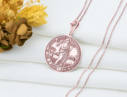 Fides Pendant: Roman Goddess of Trust Necklace, Sacred Loyalty Charm, Ancient Oath Talisman