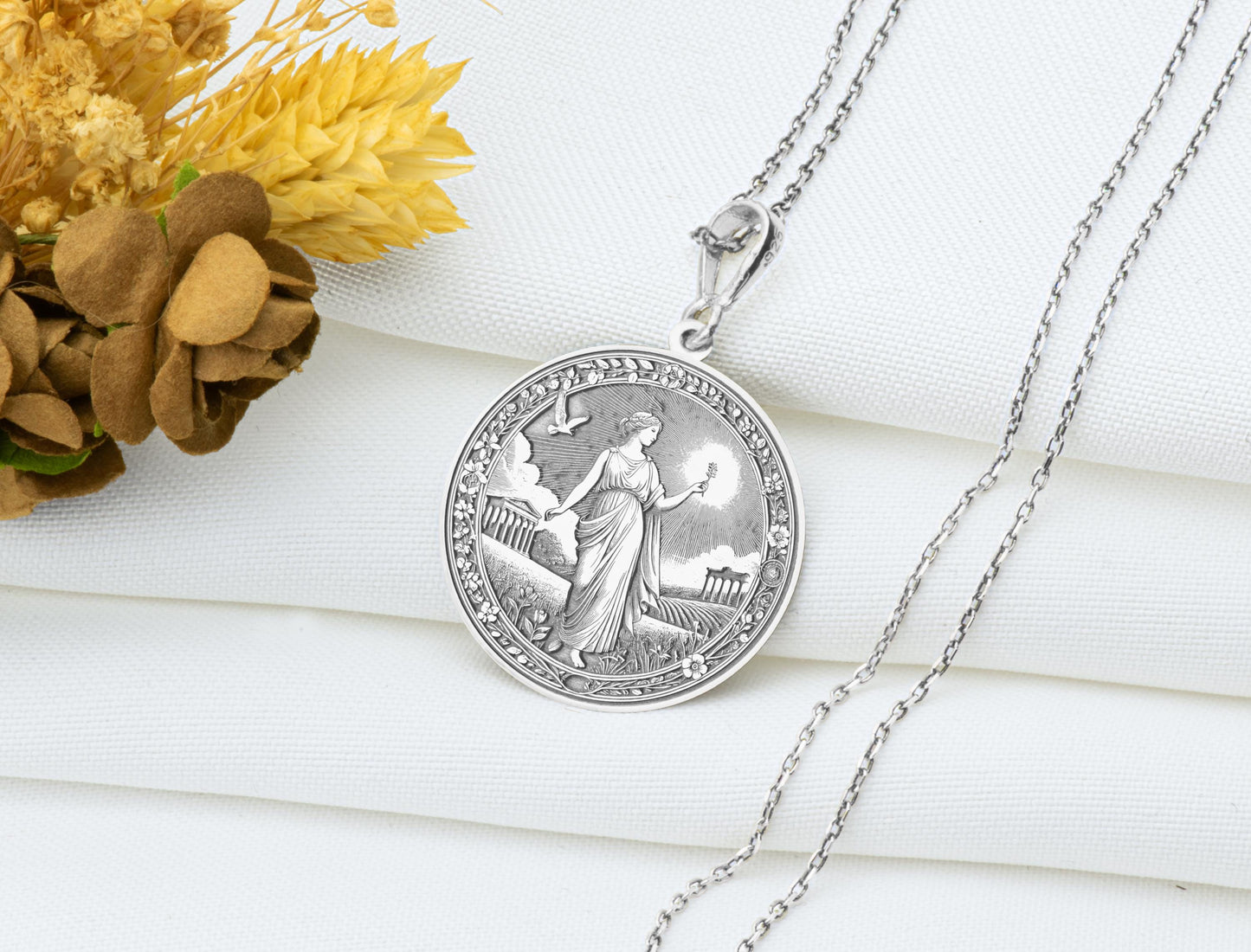 Spes Pendant: Roman Hope Goddess Necklace, Sacred Future Charm