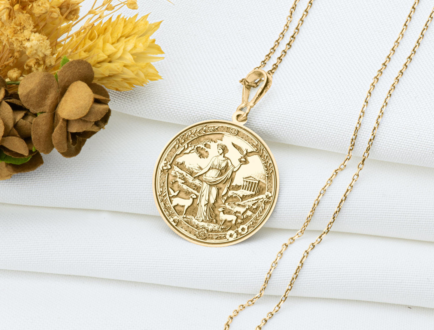 Pax Pendant: Roman Peace Goddess Necklace, Sacred Harmony Charm