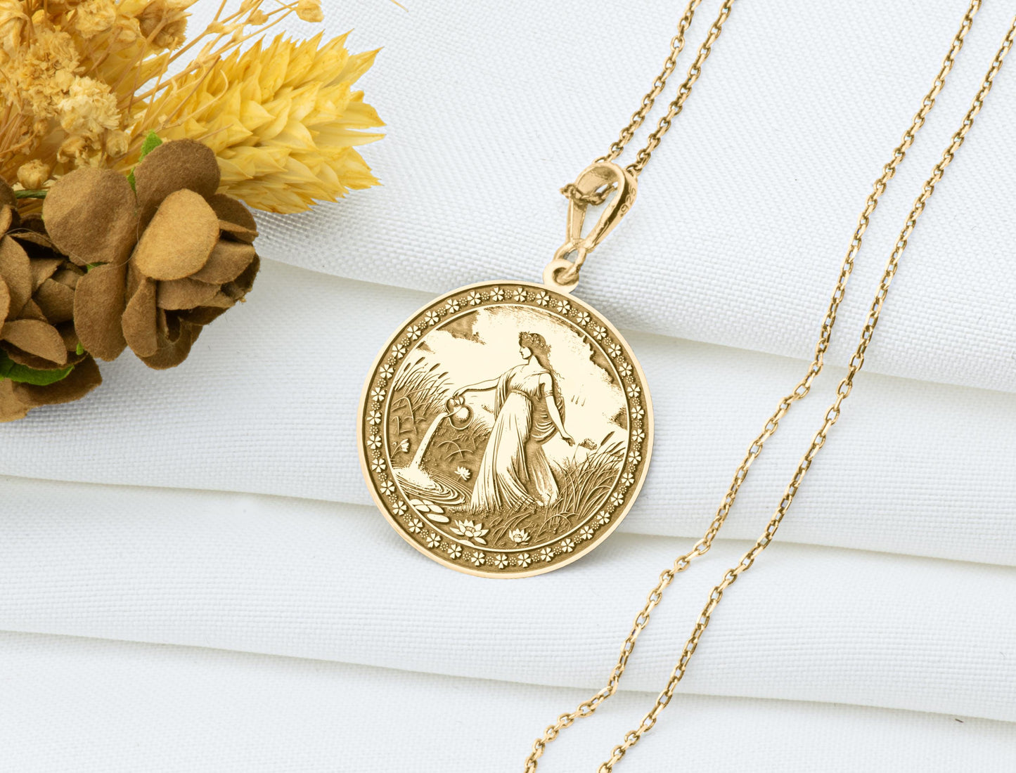 Tallay Pendant: Canaanite Dew Goddess Necklace, Sacred Fresh Waters Charm