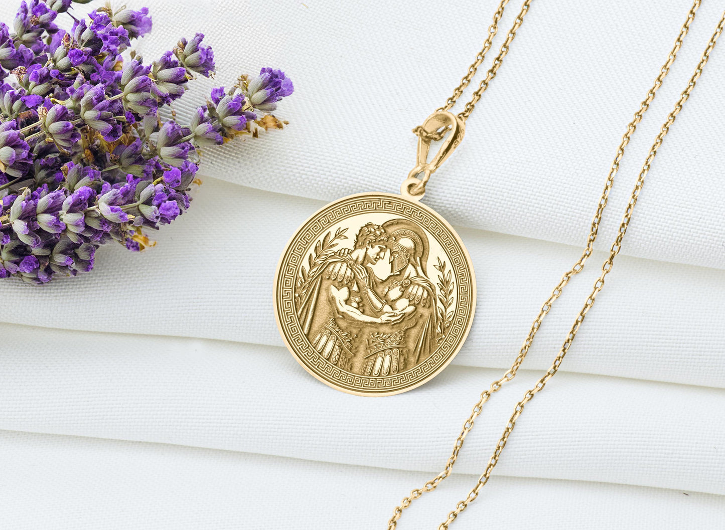 Achilles and Patroclus Pendant Necklace