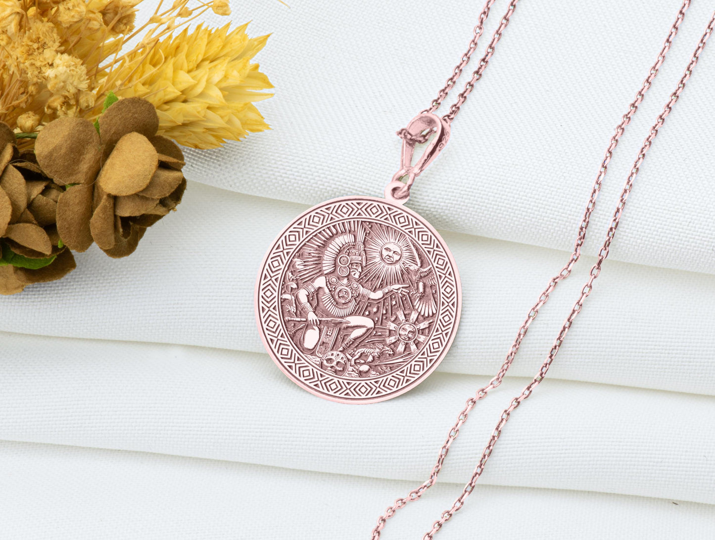 Huitzilopochtli Pendant: Aztec Sun Warrior God Necklace, Sacred Battle Charm, Ancient Power Talisman