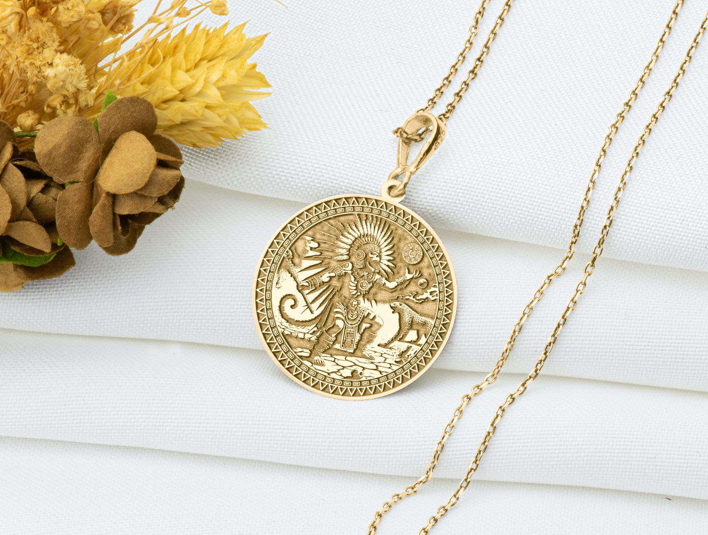 Tezcatlipoca Pendant: Aztec Shadow God Necklace, Sacred Obsidian Charm