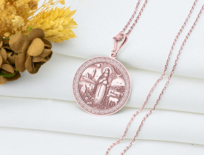 Saint Brigid of Kildare Pendant Necklace