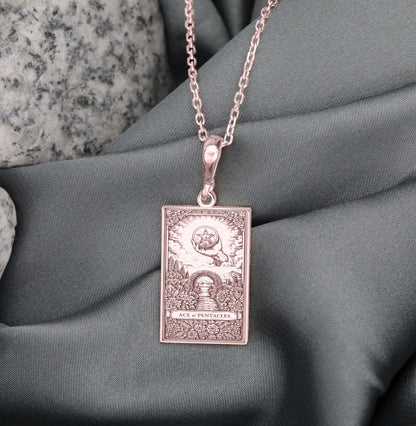 Ace of Pentacles Pendant Necklace