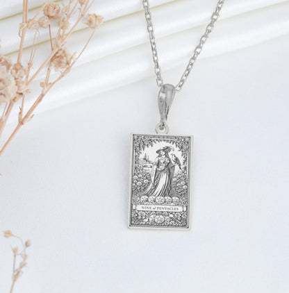 Nine of Pentacles Tarot Card Charm