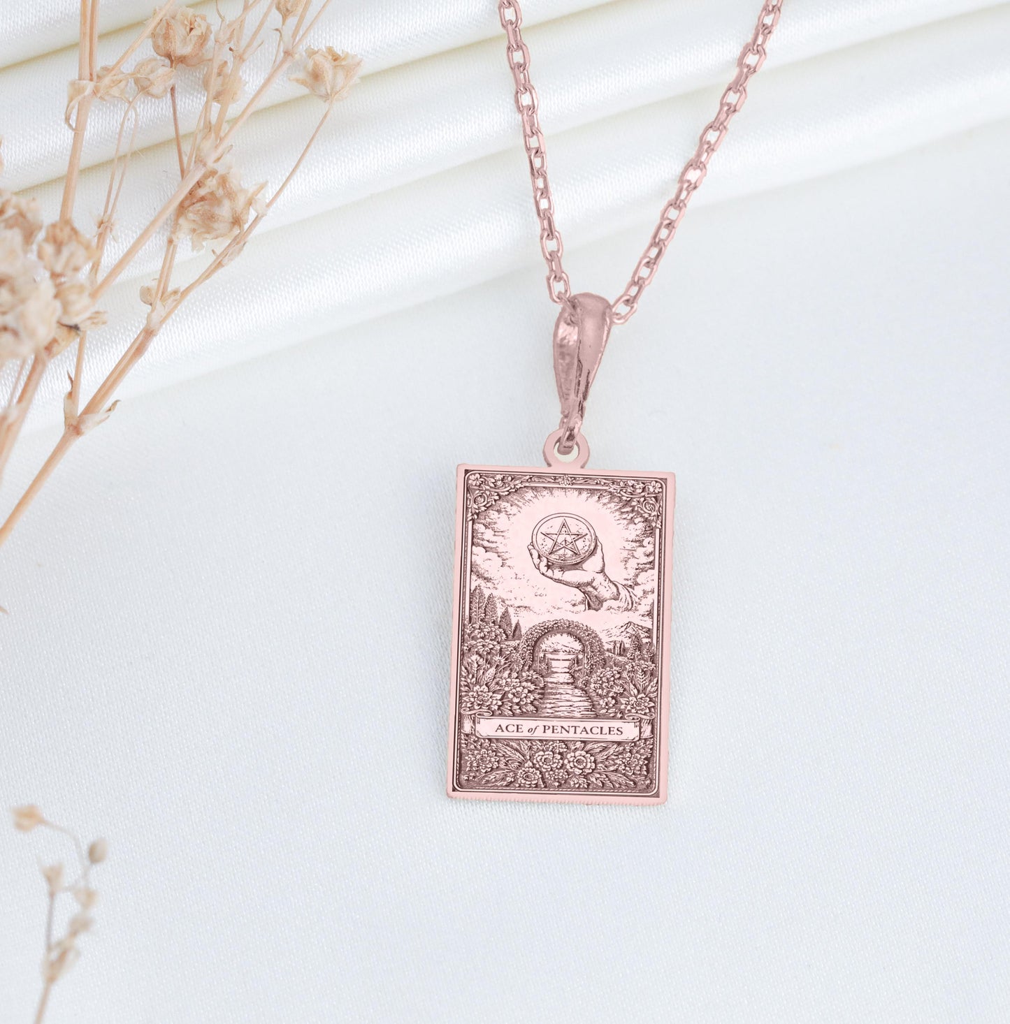 Ace of Pentacles Pendant Necklace