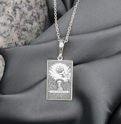 Ace of Pentacles Pendant Necklace