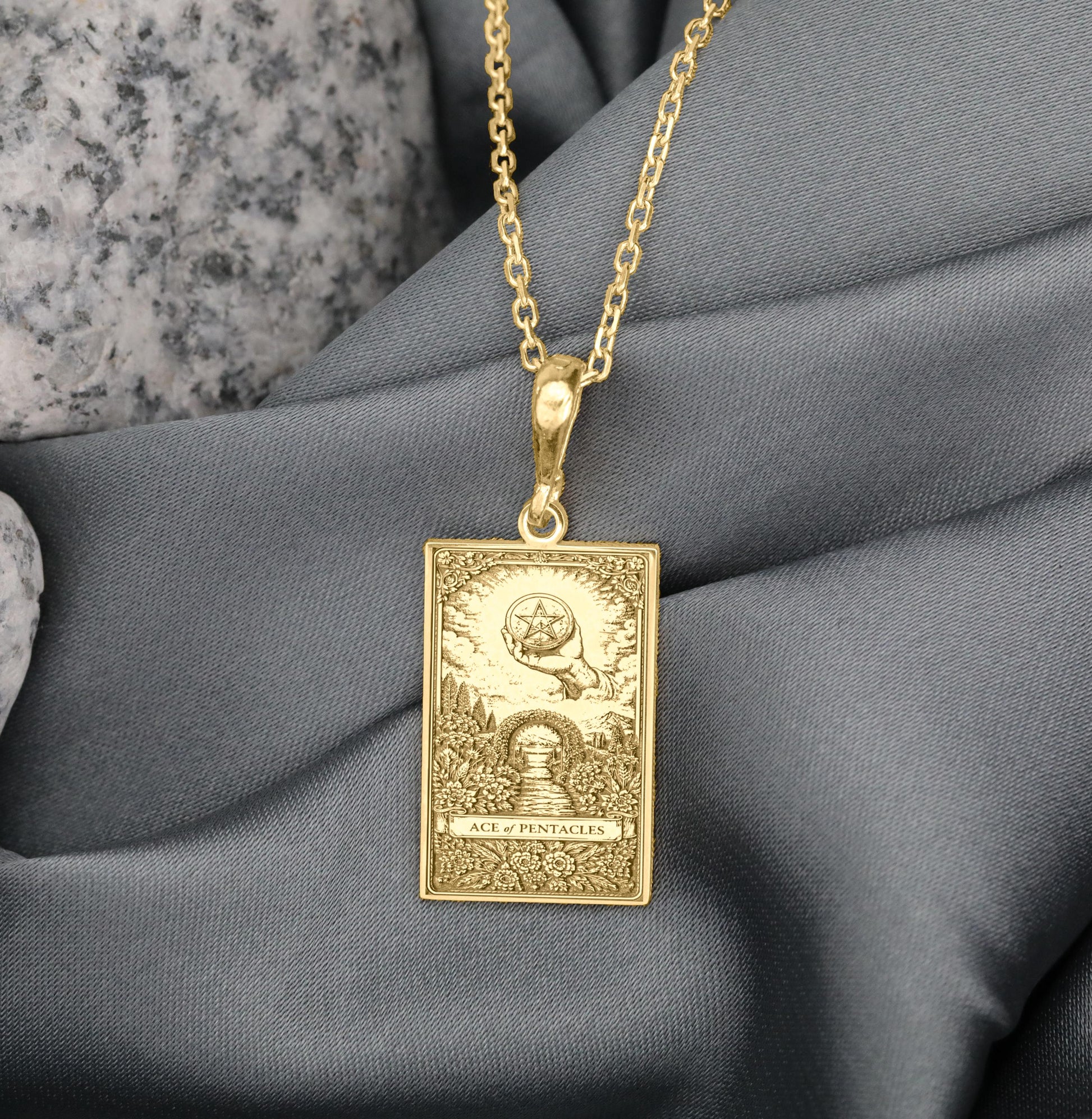 Ace of Pentacles Pendant Necklace