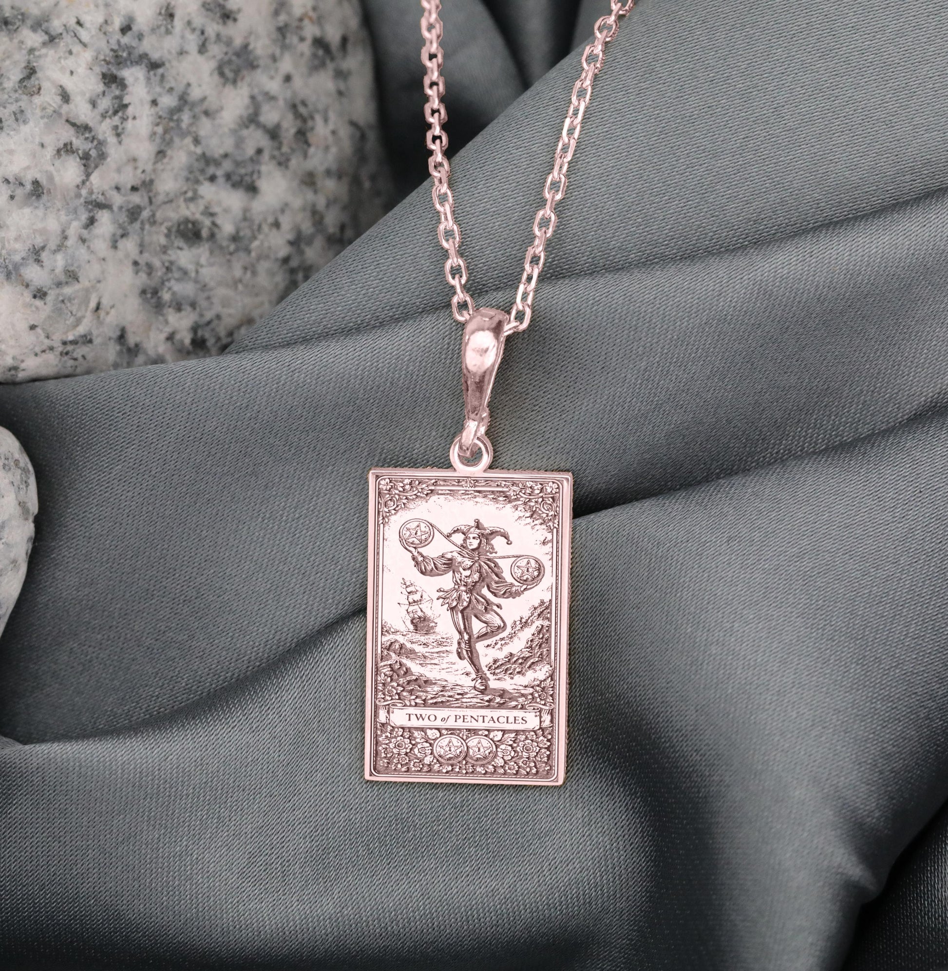 Two of Pentacles Pendant Necklace