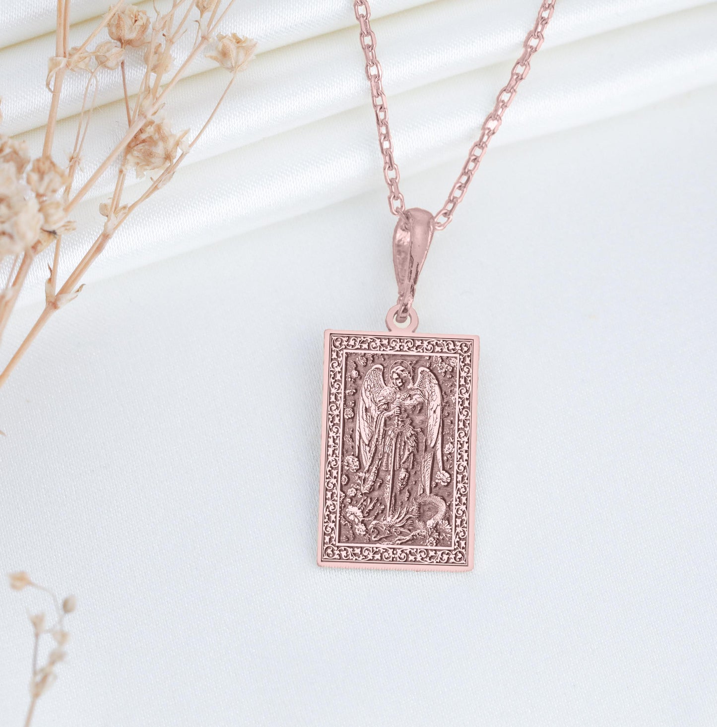 Saint Michael Archangel Pendant Necklace: Symbol of Protection, Strength, and Divine Justice