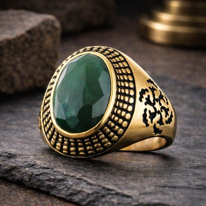 Motif Edges Silver Men Ring: Geometric Statement Ring with Bold Masculine Design