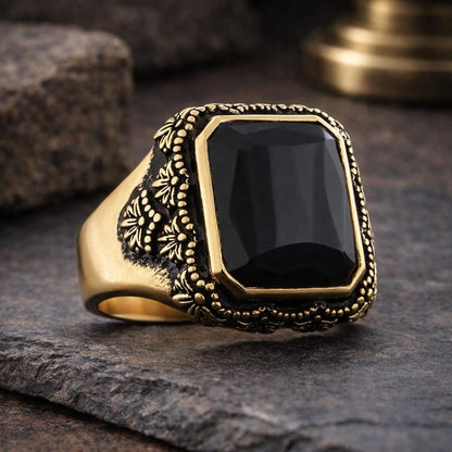 Motif Stone Silver Ring: Symbolic Statement Ring with Cultural and Spiritual Meaning