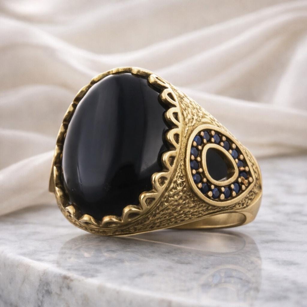 Amber Stone Silver Ring: Natural Gemstone Ring Symbolizing Warmth, Protection, and Balance
