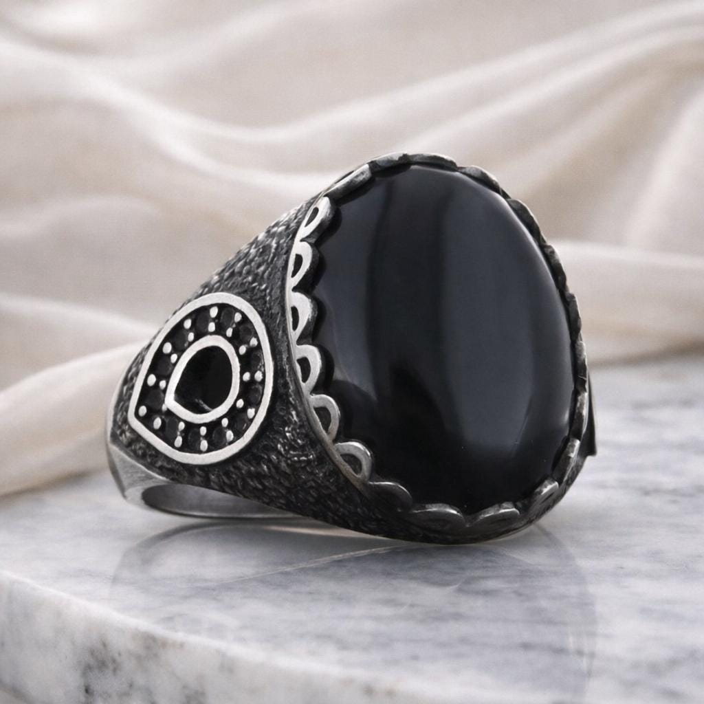 Amber Stone Silver Ring: Natural Gemstone Ring Symbolizing Warmth, Protection, and Balance