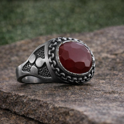 Gemstone Silver Ring: Natural Stone Energy