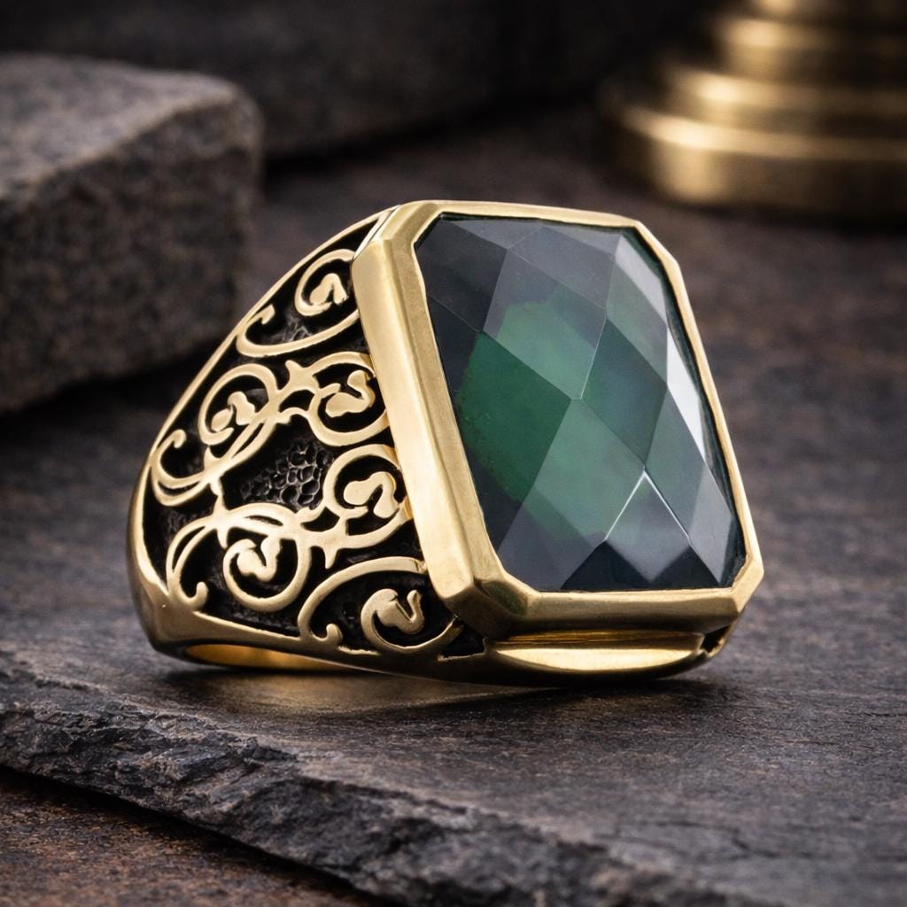 Blue Spinel Stone Silver Ring