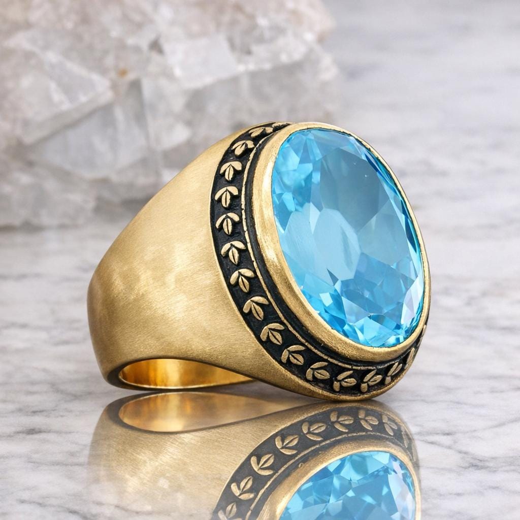 Aquamarine Stone Sterling Silver Ring: Symbol of Serenity, Clarity