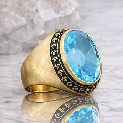 Aquamarine Stone Sterling Silver Ring: Symbol of Serenity, Clarity