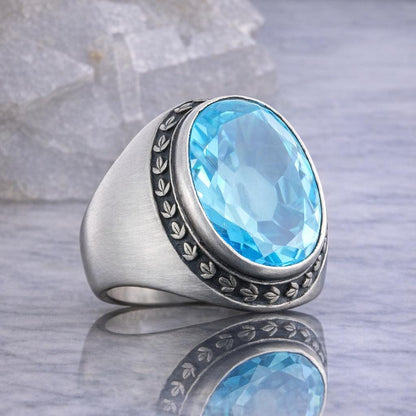 Aquamarine Stone Sterling Silver Ring: Symbol of Serenity, Clarity