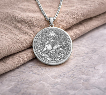 Aries Zodiac Pendant: Inspired by the Golden Fleece and Myth of Pan Necklace